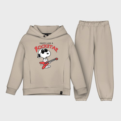 Детский костюм хлопок Oversize Snoopy Rockstar