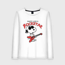 Женский лонгслив хлопок Snoopy Rockstar