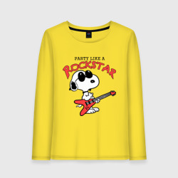 Женский лонгслив хлопок Snoopy Rockstar