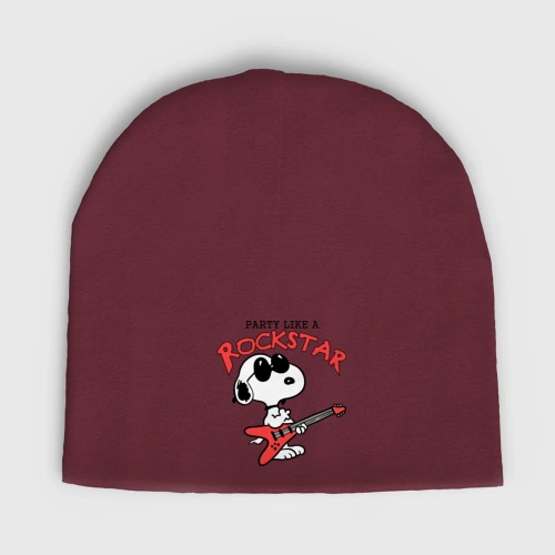Мужская шапка демисезонная Snoopy Rockstar