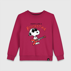 Детский свитшот хлопок Snoopy Rockstar