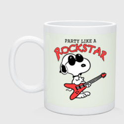 Кружка керамическая Snoopy Rockstar