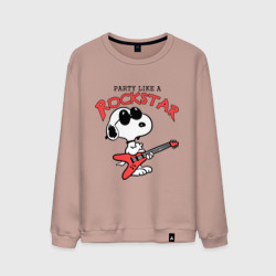 Мужской свитшот хлопок Snoopy Rockstar