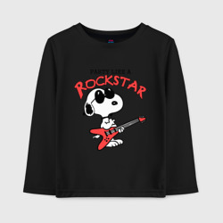 Детский лонгслив хлопок Snoopy Rockstar