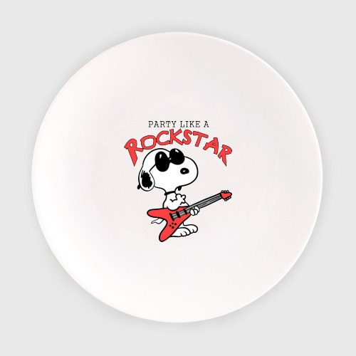 Тарелка Snoopy Rockstar