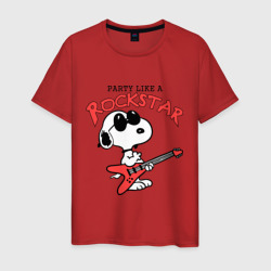 Мужская футболка хлопок Snoopy Rockstar