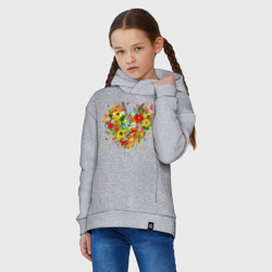 Детское худи Oversize хлопок Сердце из полевых цветов - фото 2