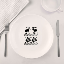 Набор: тарелка + кружка Свитер с оленями - фото 2
