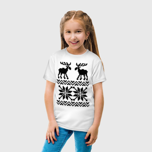 Детская футболка хлопок Свитер с оленями - фото 5