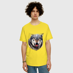 Мужская футболка хлопок Oversize Волк - фото 2