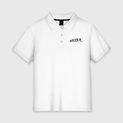 Женское поло хлопок Футбольная эволюция