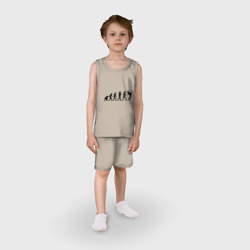 Детская пижама с шортами хлопок Эволюция рока - фото 2