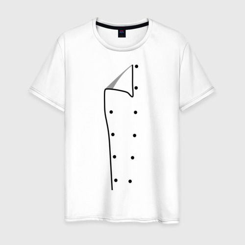 Мужская футболка хлопок Шеф повар, цвет белый