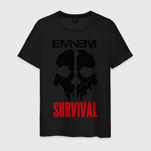 Мужская футболка хлопок Eminem - Survival, цвет черный