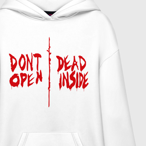 Худи SuperOversize хлопок Don't open - dead inside - фото 3