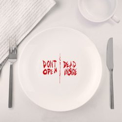 Набор: тарелка + кружка Don't open - dead inside - фото 2