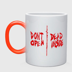 Кружка хамелеон Don't open - dead inside