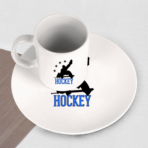 Набор: тарелка + кружка Hockey Хоккей - фото 3
