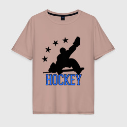 Мужская футболка хлопок Oversize Hockey Хоккей