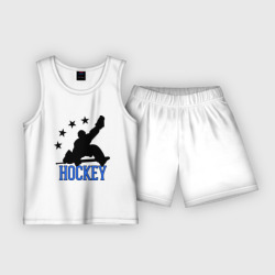 Детская пижама с шортами хлопок Hockey Хоккей