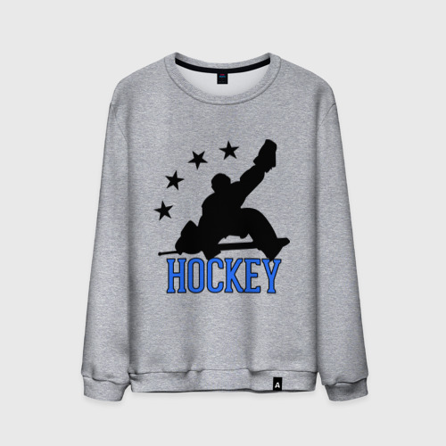 Мужской свитшот хлопок Hockey Хоккей, цвет меланж