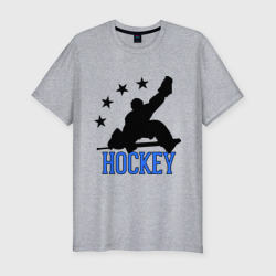 Мужская футболка хлопок Slim Hockey Хоккей