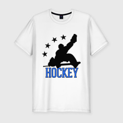 Мужская футболка хлопок Slim Hockey Хоккей