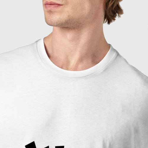 Мужская футболка хлопок Бендер лучи, цвет белый - фото 6