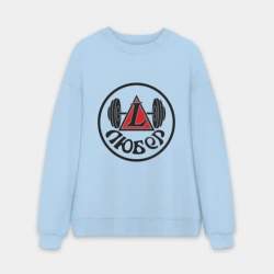 Мужской свитшот oversize без начеса хлопок Любер