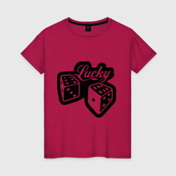 Женская футболка хлопок Lucky