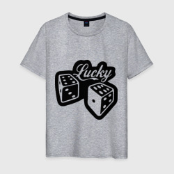 Lucky – Мужская футболка хлопок с принтом купить со скидкой в -20%