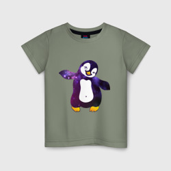 Детская футболка хлопок Пингвин просто космос
