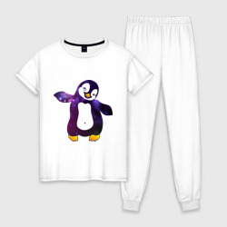 Женская пижама хлопок Пингвин просто космос