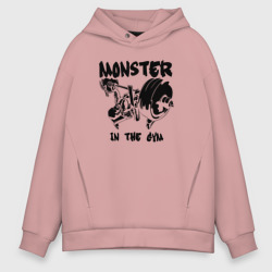 Мужское худи Oversize хлопок Monster in the gym