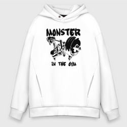 Мужское худи Oversize хлопок Monster in the gym