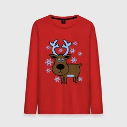 Олень и снежинки