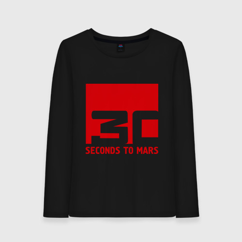 Женский лонгслив хлопок 30 Seconds to mars, цвет черный