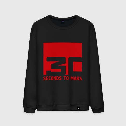 Мужской свитшот хлопок 30 Seconds to mars, цвет черный