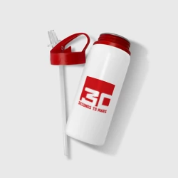 Бутылка для воды с трубочкой 30 Seconds to mars - фото 2