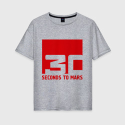 Женская футболка хлопок Oversize 30 Seconds to mars