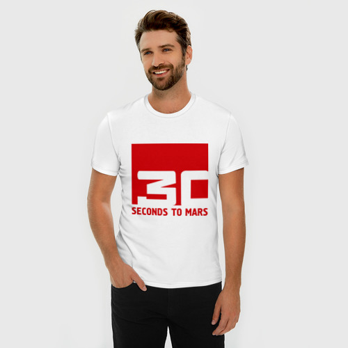 Мужская футболка хлопок Slim 30 Seconds to mars - фото 3