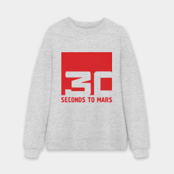 Мужской свитшот oversize без начеса хлопок 30 Seconds to mars