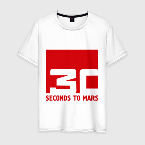 Мужская футболка хлопок 30 Seconds to mars, цвет белый