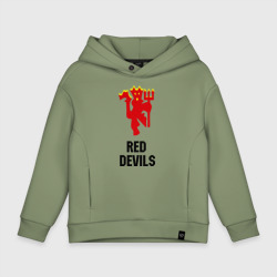 Детское худи Oversize хлопок Red devils Manchester united