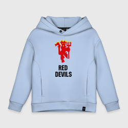 Детское худи Oversize хлопок Red devils Manchester united