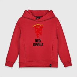 Детское худи Oversize хлопок Red devils Manchester united