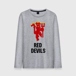 Мужской лонгслив хлопок Red devils Manchester united