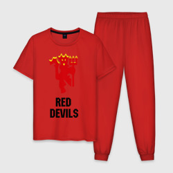 Мужская пижама хлопок Red devils Manchester united