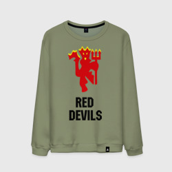 Мужской свитшот хлопок Red devils Manchester united