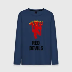 Мужской лонгслив хлопок Red devils Manchester united